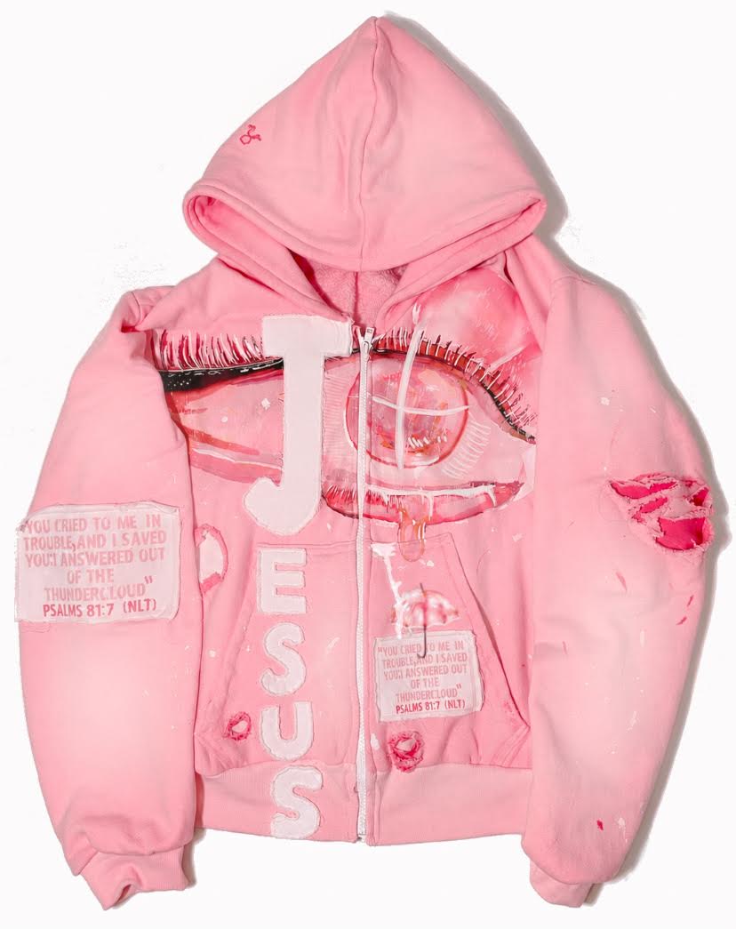 JESUS ZIP UP - PINK